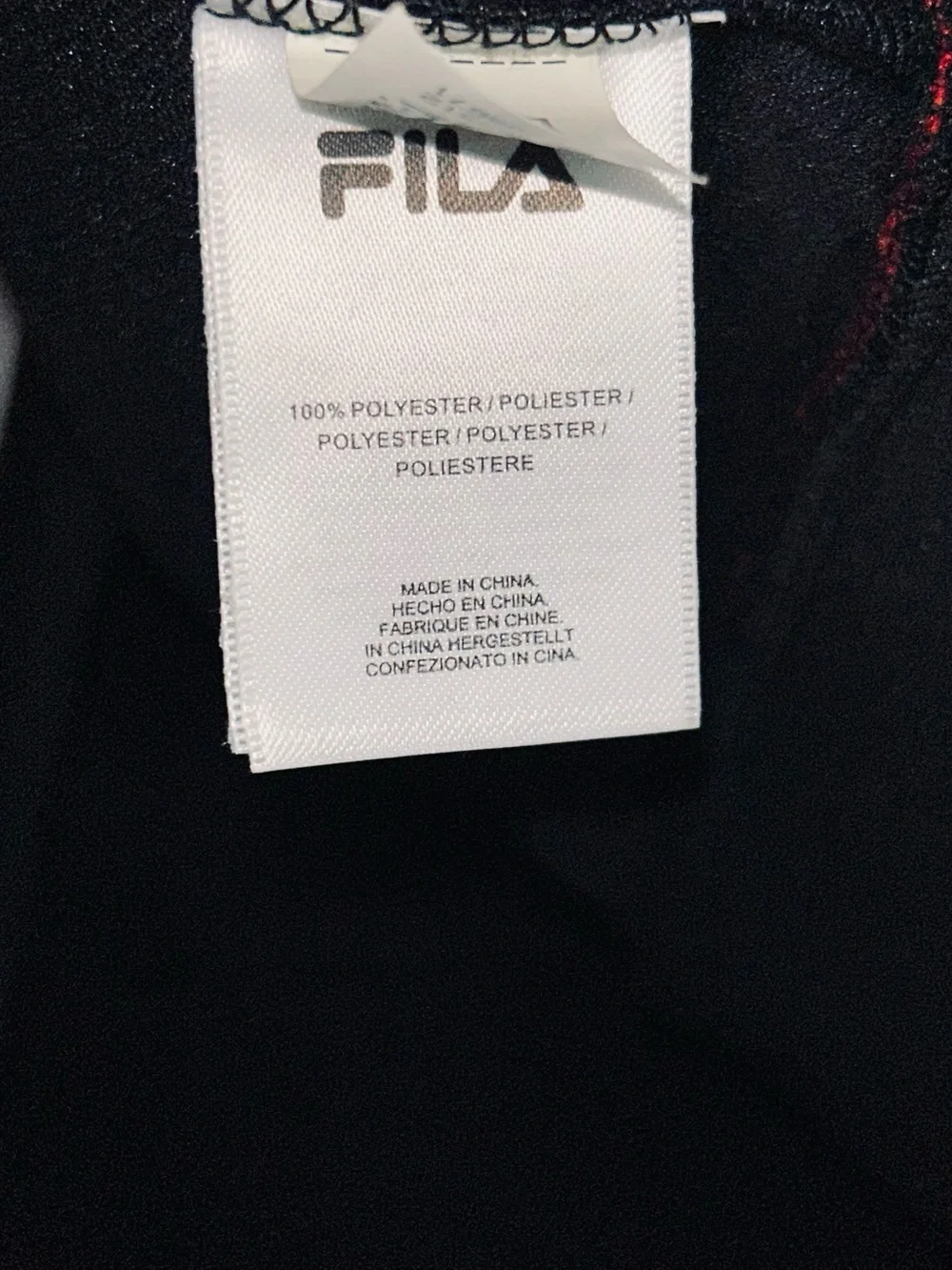 Men’s  Fila Red, Black & White Zip-Front Athletic Jacket size 2X